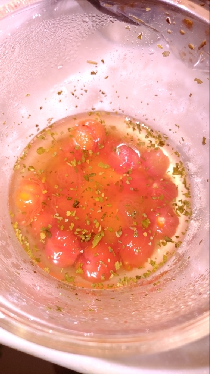 冷凍ミニトマトのマリネ
