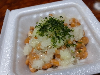 大根おろしと青海苔の納豆