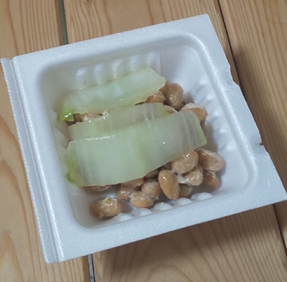 白菜の漬物を食べきり☆白菜漬け納豆