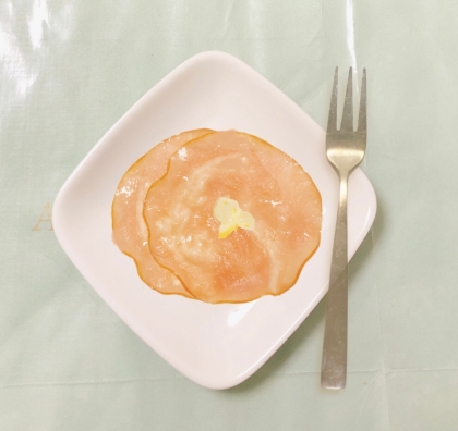 夢シニアさん♡レポありがとうございました♪これはペラペラハムですが（•  •  ٥）…柚子風味が美味しいです♪(´ ᴗ ` )ෆ˚*