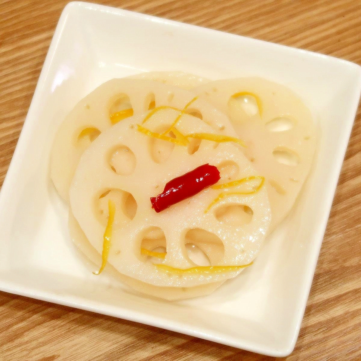 ゆず酢ばす☆れんこんの甘酢漬けに柚子を足して