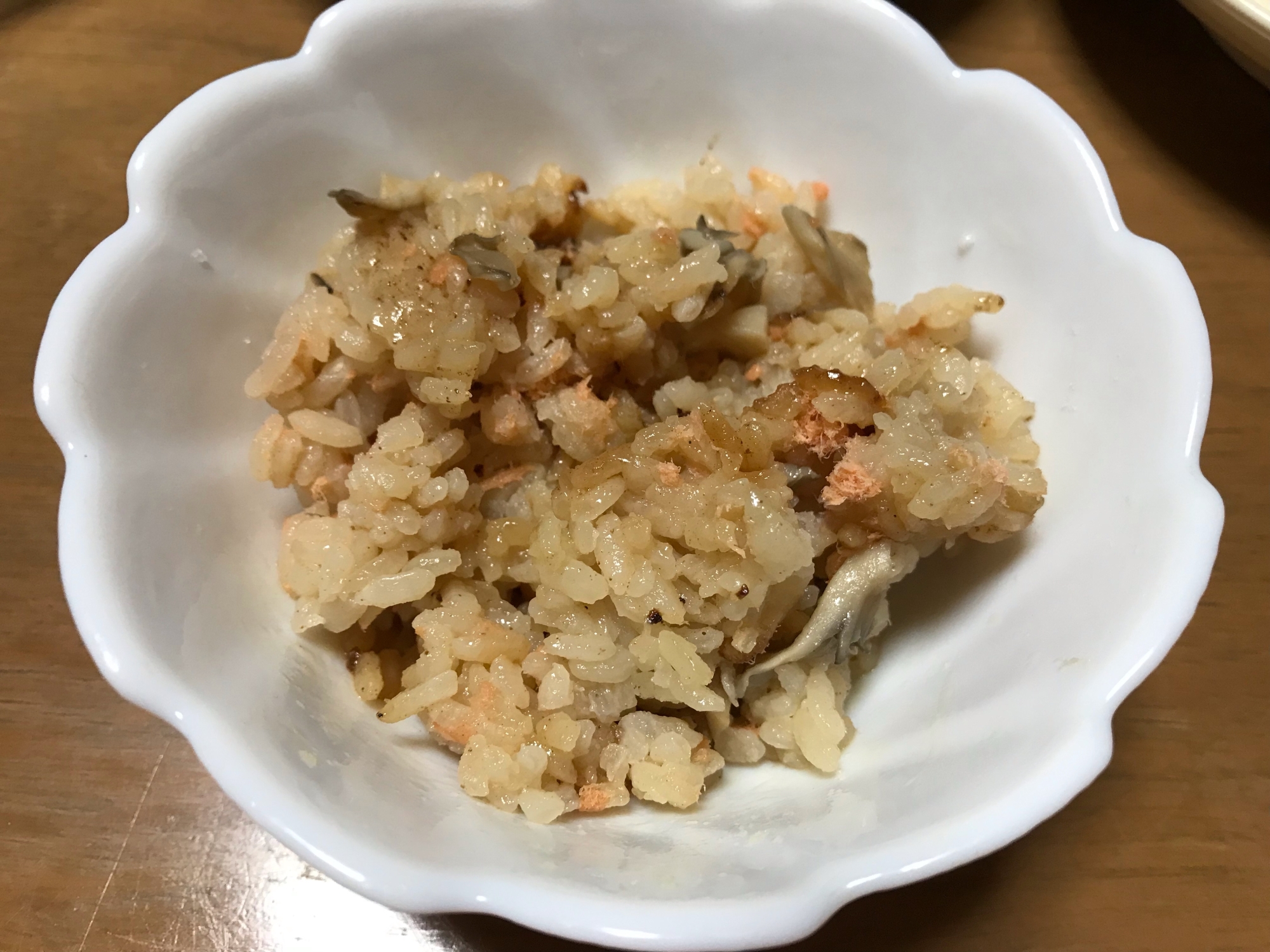 舞茸、鮭ご飯
