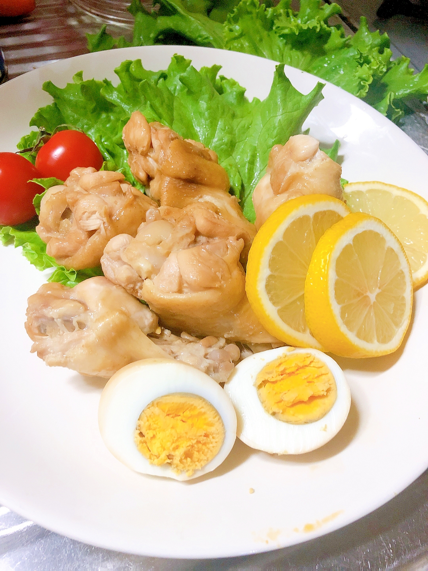 amway鍋で、手羽元レモン煮