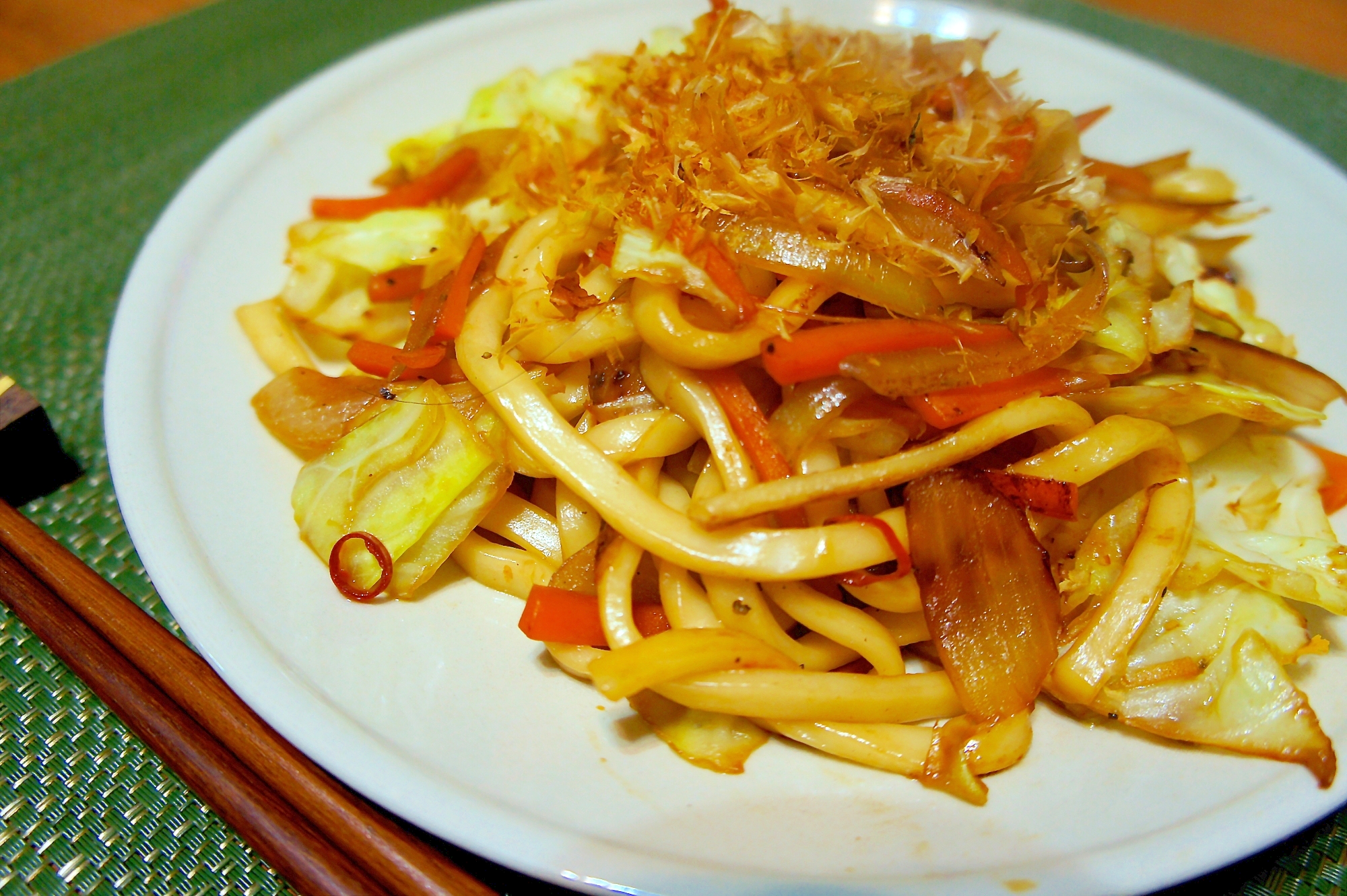 野菜たっぷり焼きうどん