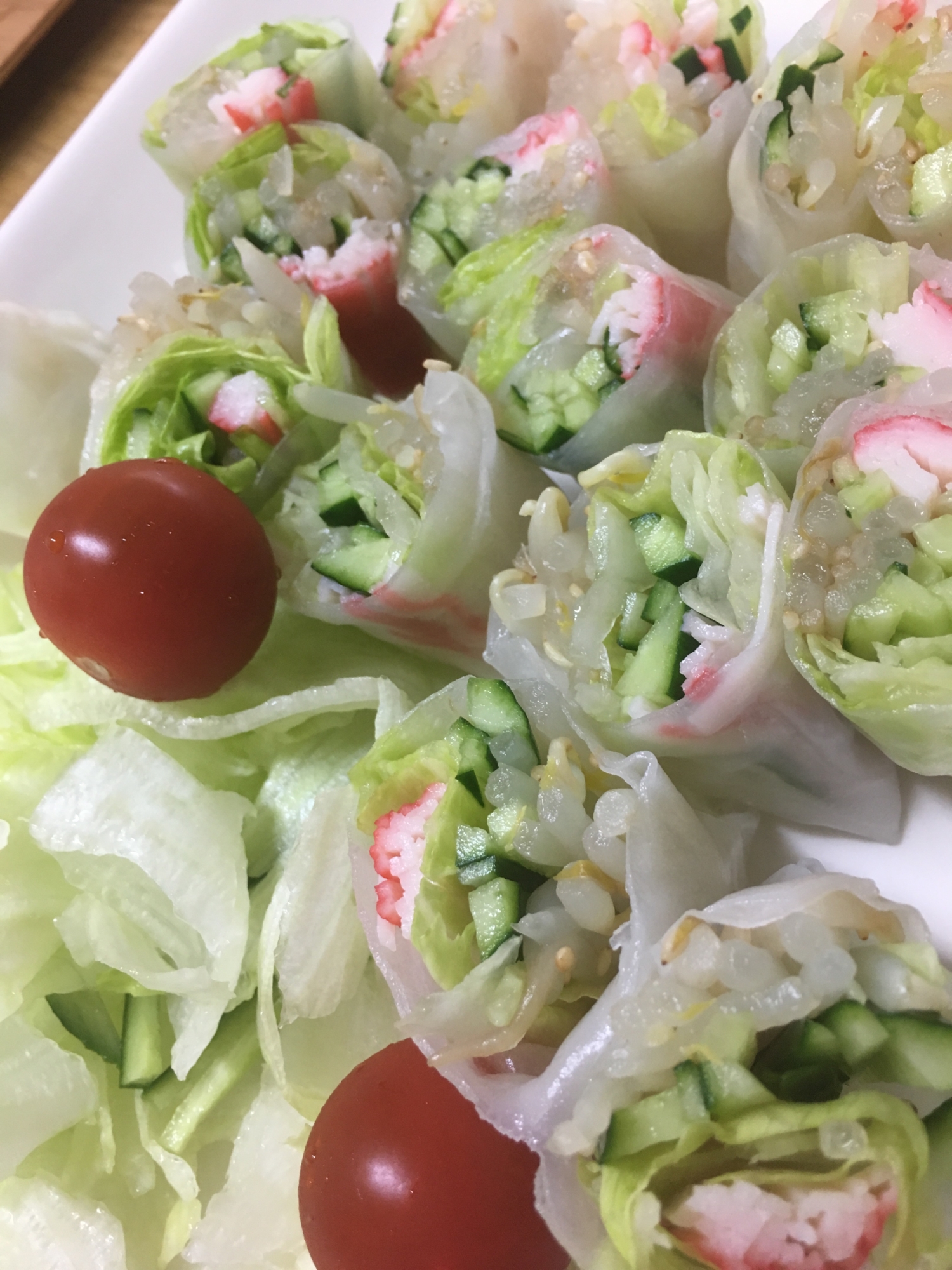 もやしで生春巻き