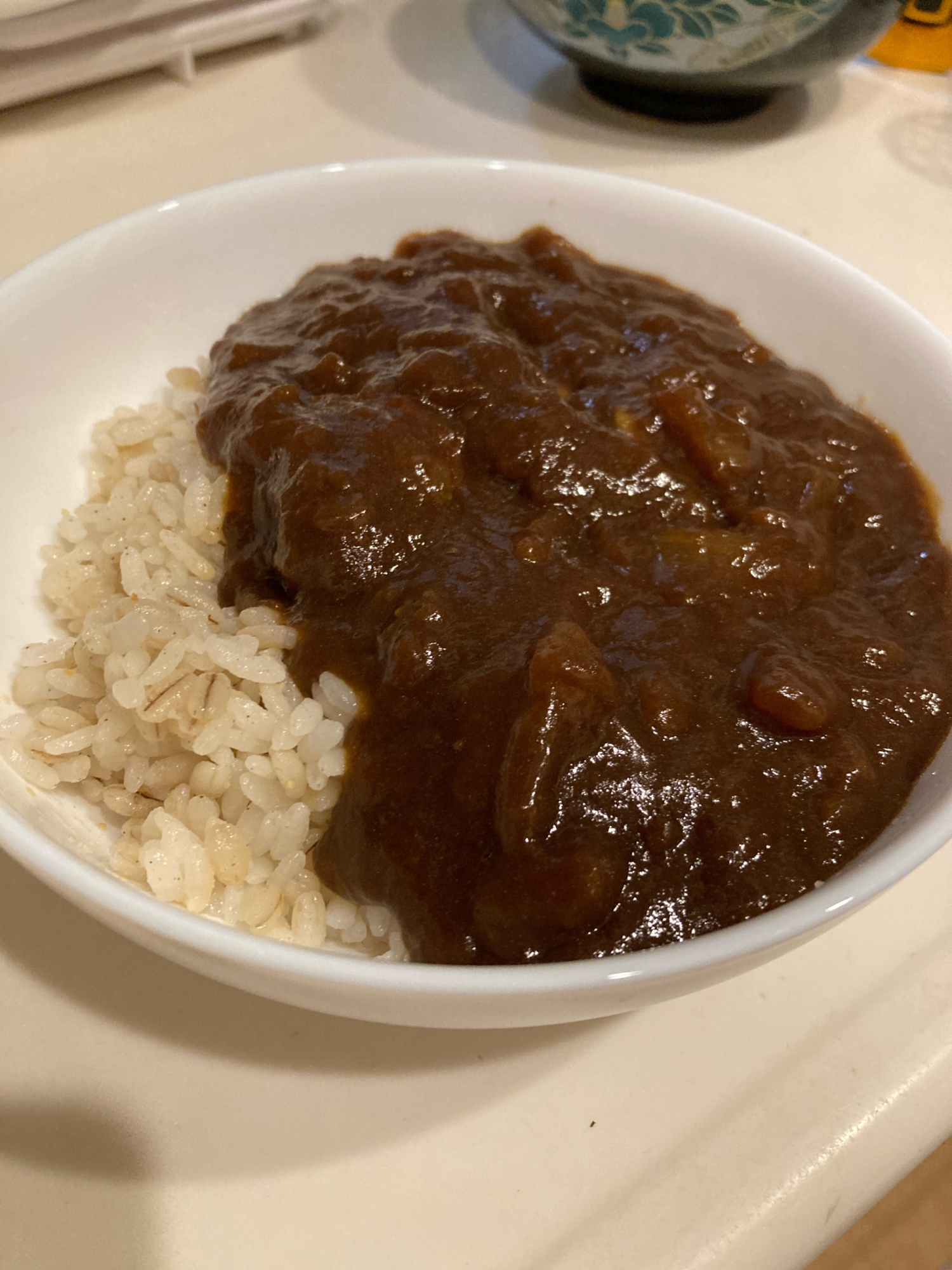 ガーリックライスでビーフシチューを