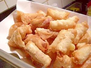 駄菓子deおやつ☆チーズとカルバスのミニミニ春巻風
