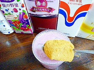 アイス♡蕨餅入♡カルピス紫野菜ワインミルク酒
