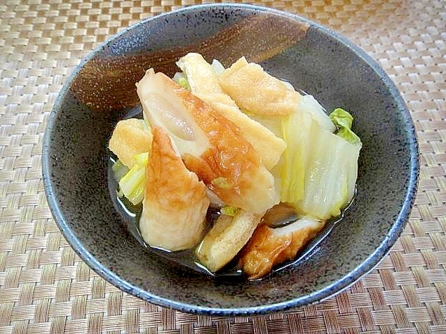 白菜とちくわ油揚げの煮物