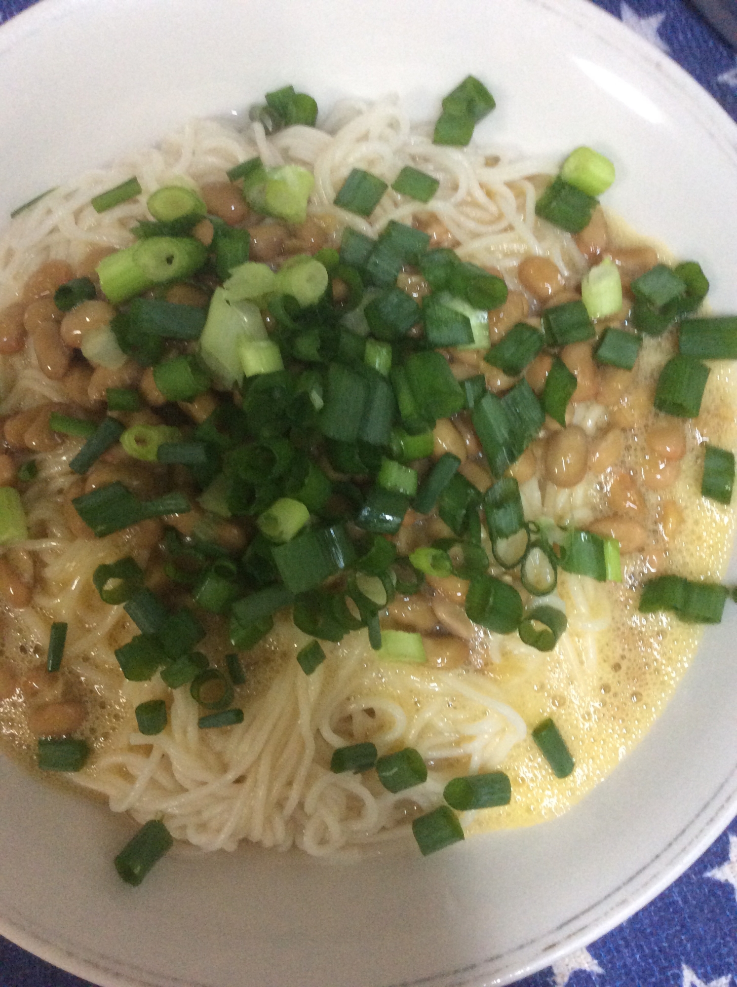 ふわふわ納豆の♪冷やしそうめん