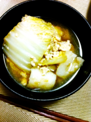 白菜×鶏ひき肉のミルフィーユ＆きりたんぽで煮物