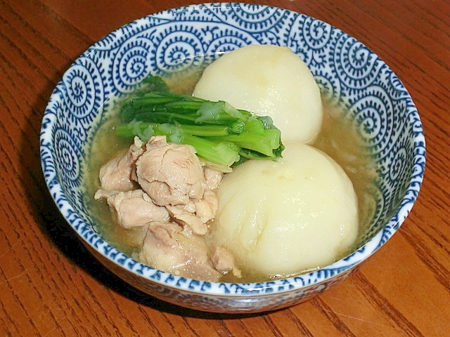 蕪と鶏もも肉のあっさり煮