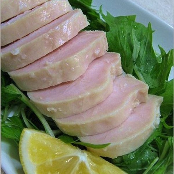 塩麹でしっとり 鶏むね肉のレンジで鶏ハム レシピ 作り方 By はなまる子 楽天レシピ 塩麹でしっとり 鶏むね肉のレンジで鶏ハム レシピ 作り方 By はなまる子 楽天レシピ