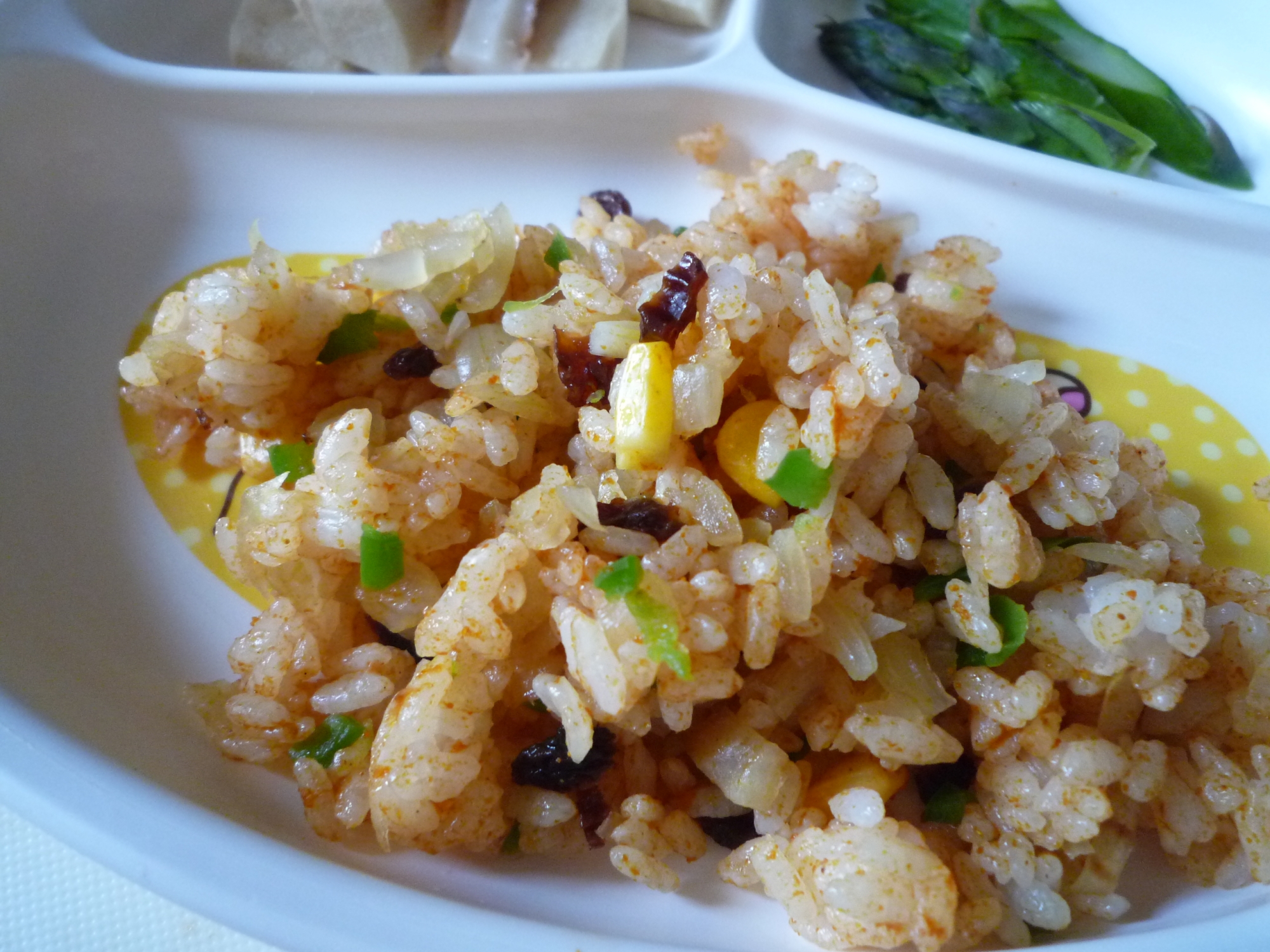 レンジで簡単カレーピラフ 離乳食完了期 幼児向け レシピ 作り方 By ばーちゃお 楽天レシピ