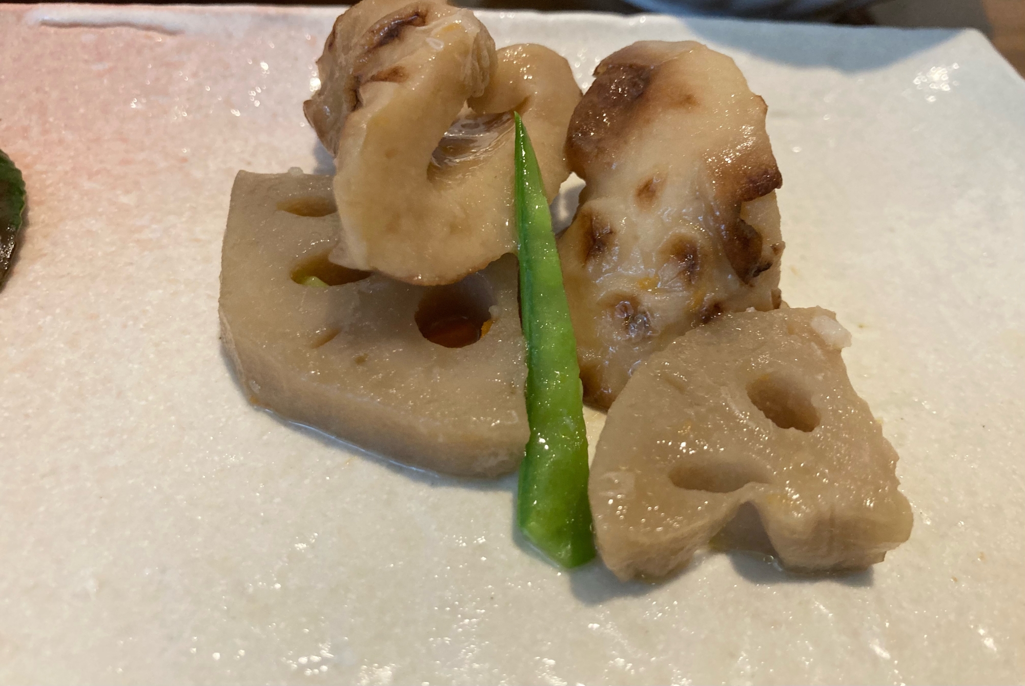 ちくわと蓮根とインゲンの煮物