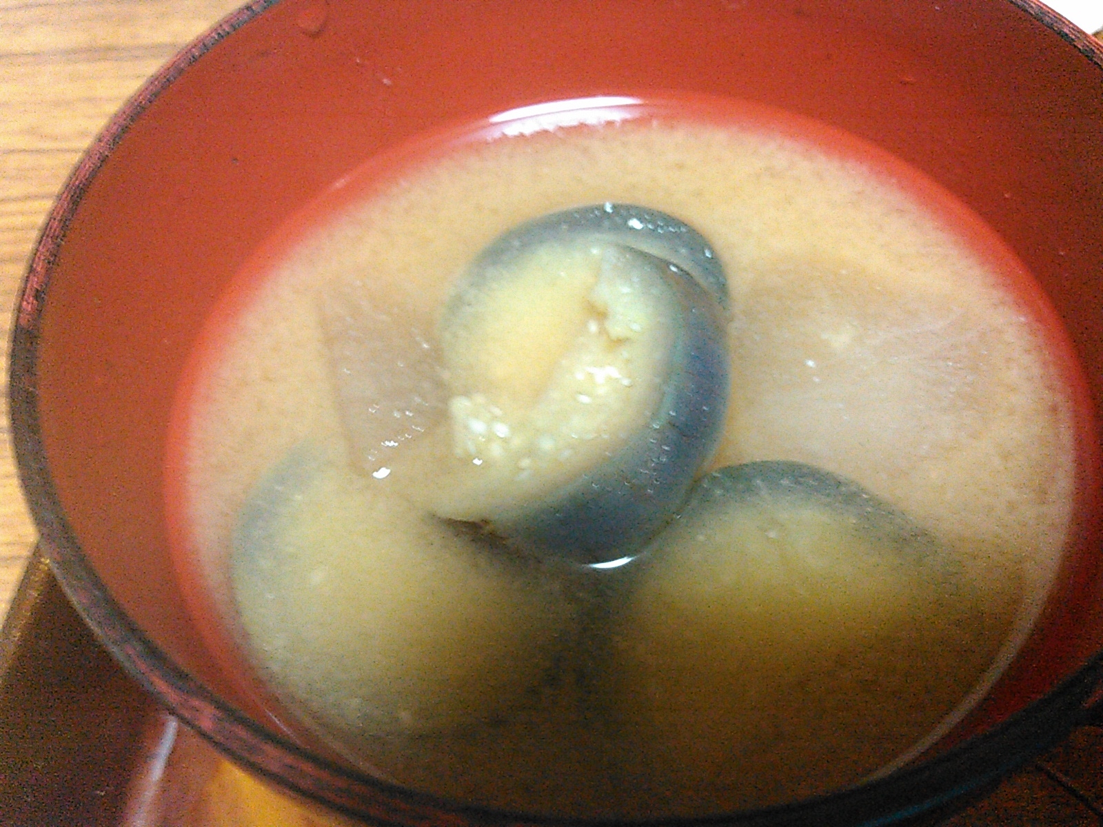 ナスと冬瓜の味噌汁