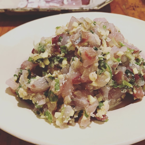 薬味たっぷりツバスなめろう レシピ 作り方 By Chico0305 楽天レシピ 薬味たっぷりツバスなめろう レシピ 作り方 By Chico0305 楽天レシピ