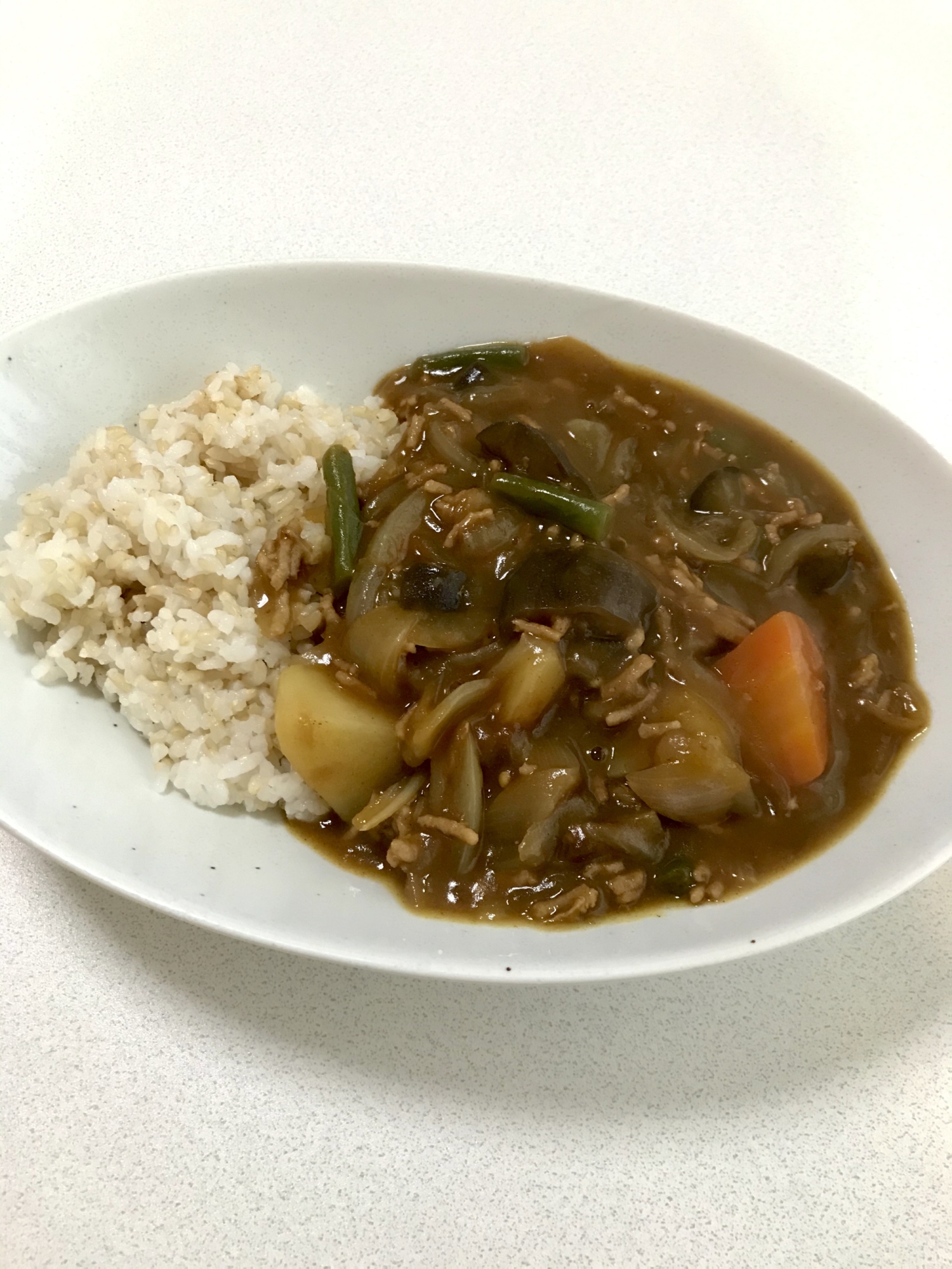 夏野菜を食べよう！カラフル挽き肉カレー