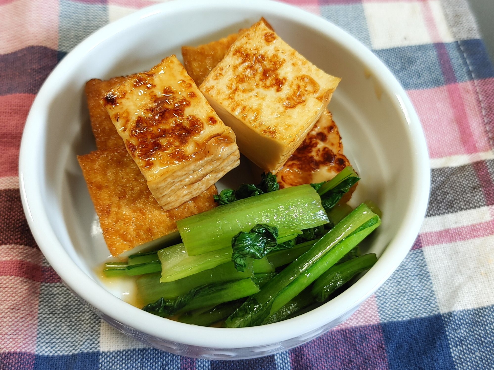 厚揚げと小松菜の炒め煮