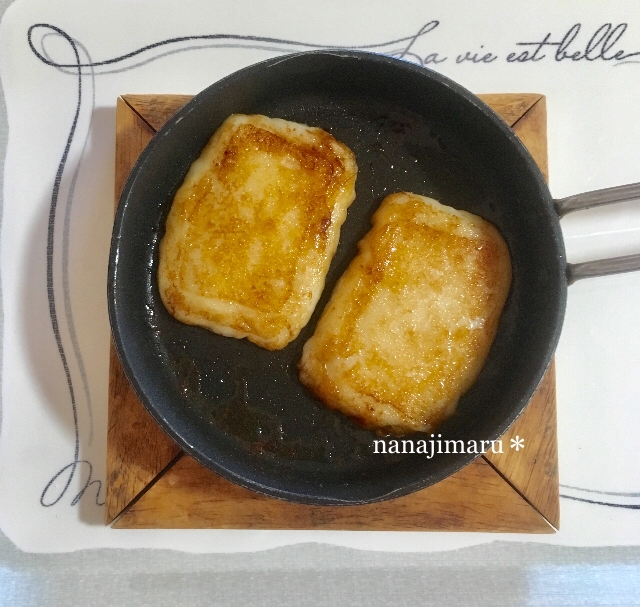 フライパンで焼く☆バター醤油もち