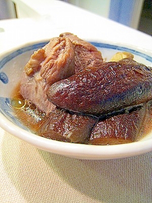 ナスと鶏肉の煮物