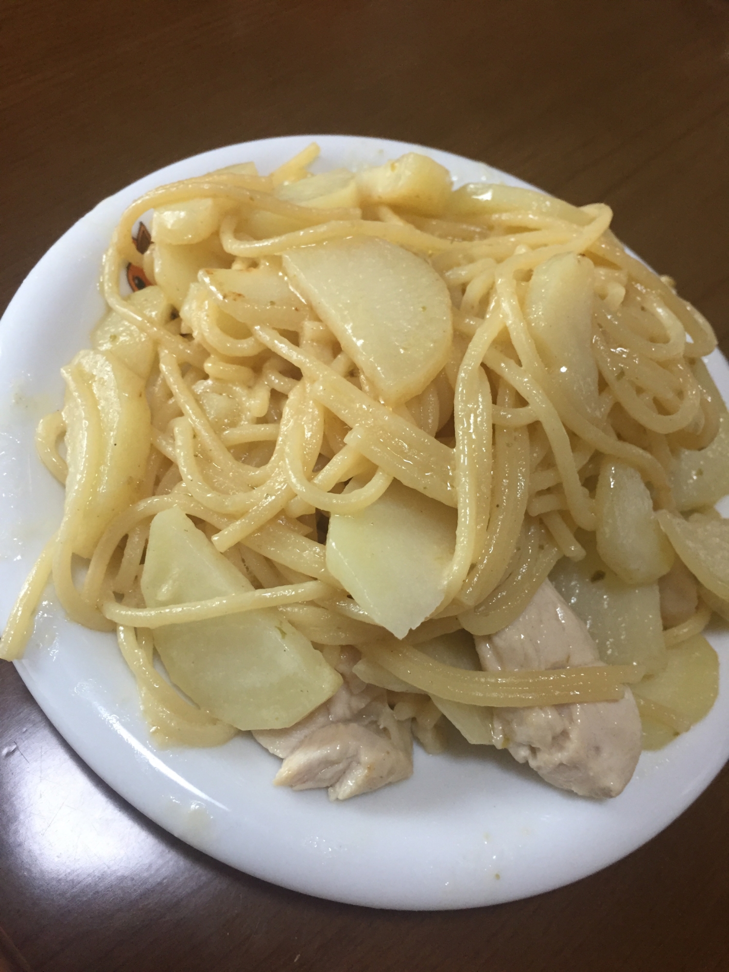 時短じゃがいもとささみのパスタ