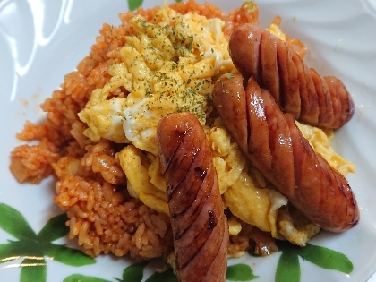 味はオムライス？⭐ケチャ玉チャーハン⭐