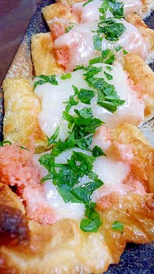 油揚げのたらこチーズおつまみ レシピ 作り方 By 英国マニア 楽天レシピ