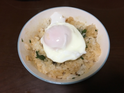 揚げ玉と大葉のたまご丼