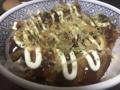 【リメイク】余ったアジフライでお好み焼き風丼☆