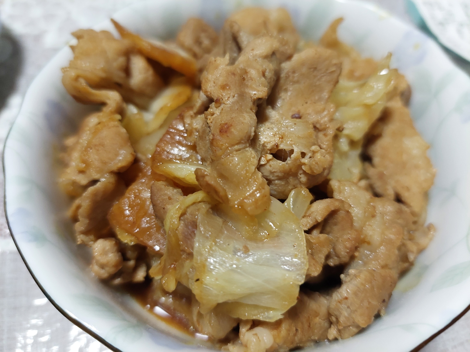 白菜と豚肉の焼肉のタレ炒め