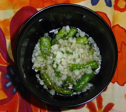 小鉢物～食べたらししとうの天ぷら