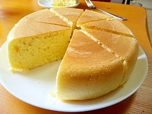 炊飯器でどーん♪極厚ホットケーキ