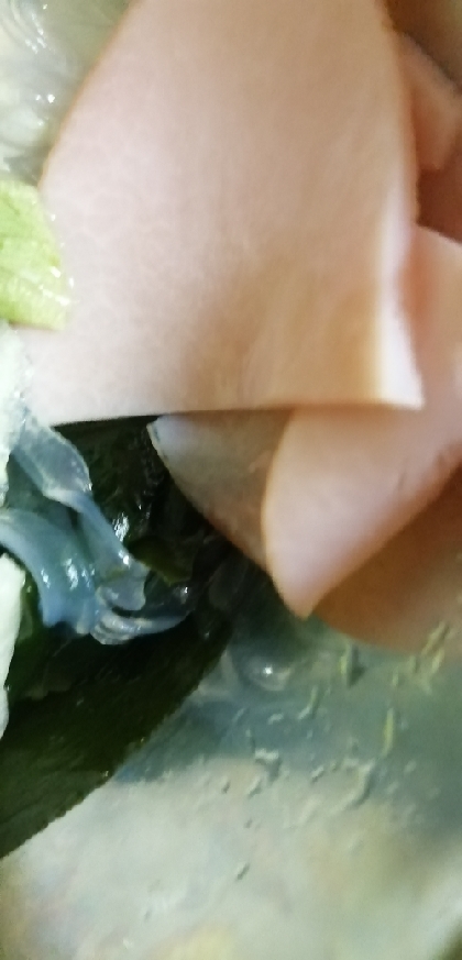 ワカメとくずきりの酢の物( ˊ̱˂˃ˋ̱ )