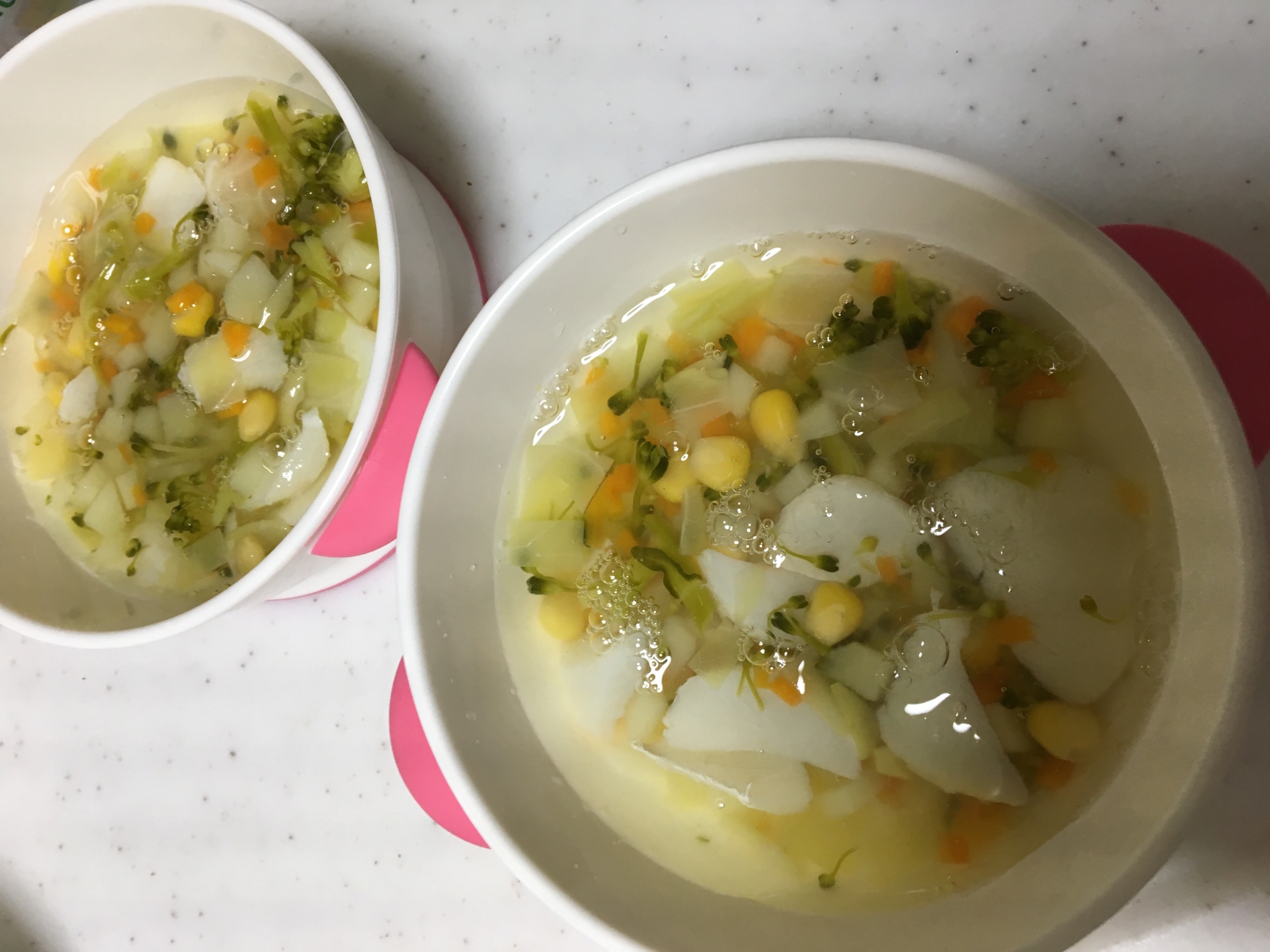 離乳食完了期☆タラとじゃがいもの野菜スープ☆