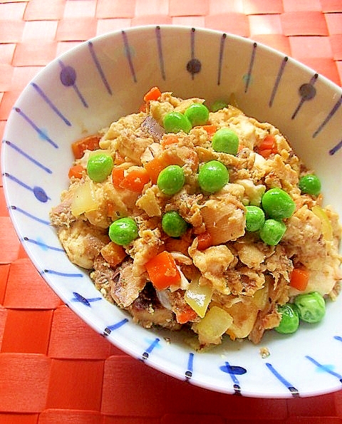 缶詰で簡単！鯖の水煮入り炒り豆腐