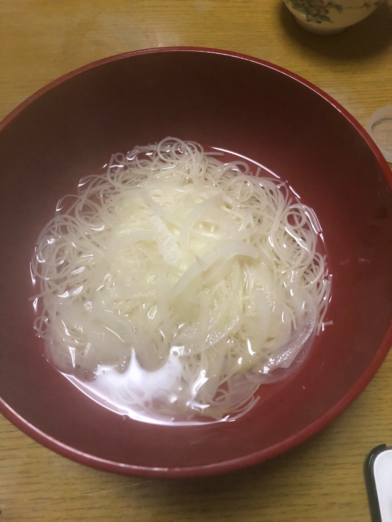 夏の余った素麺でにゅうめん