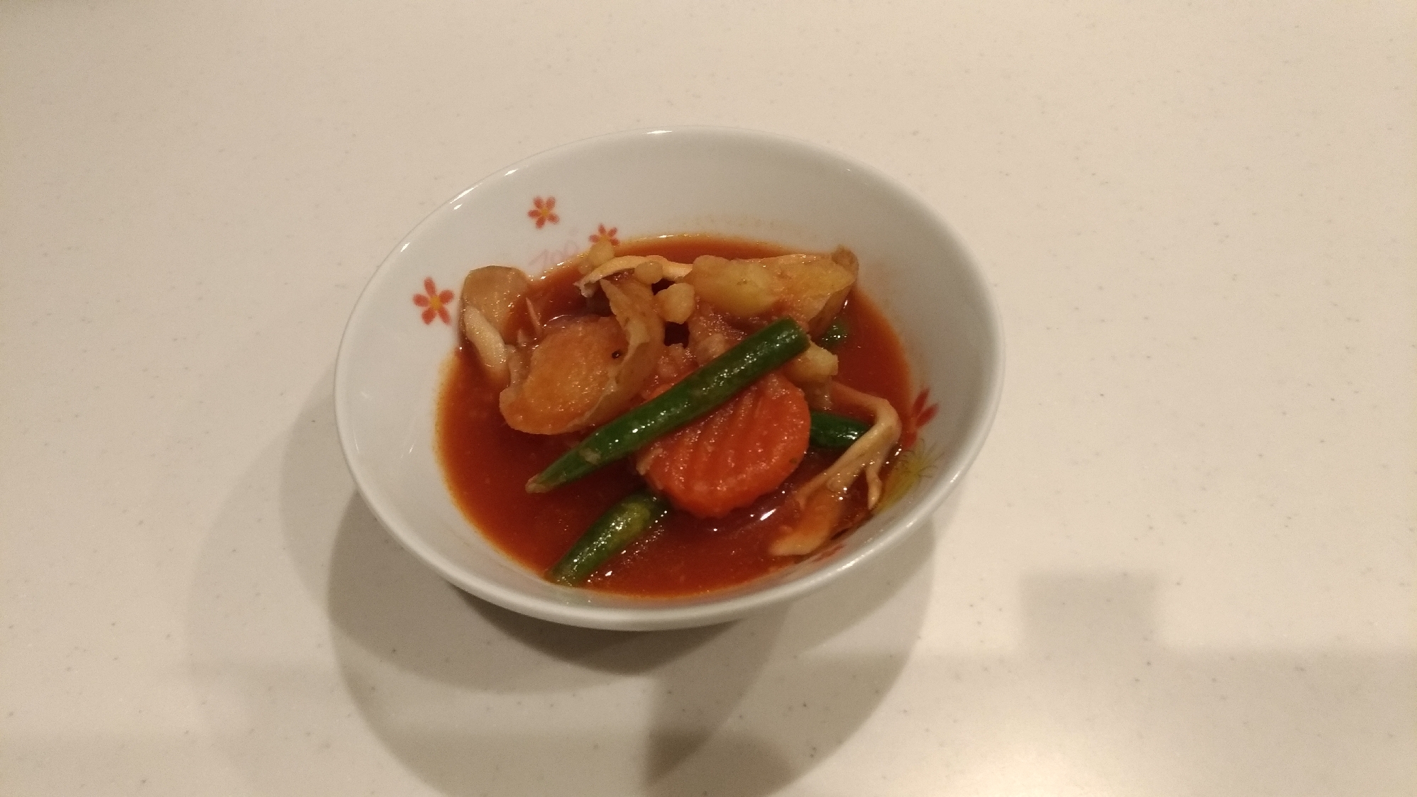 鯖缶の汁を活用トマトスープ