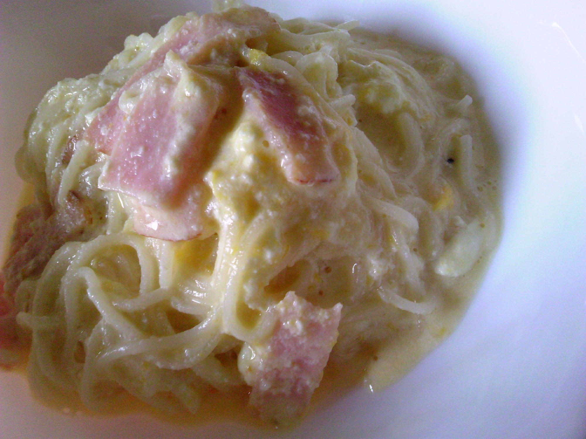 ヨーグルト使用でヘルシーカルボナーラそうめん レシピ 作り方 By Yantasan 楽天レシピ ヨーグルト使用でヘルシーカルボナーラそうめん レシピ 作り方 By Yantasan 楽天レシピ