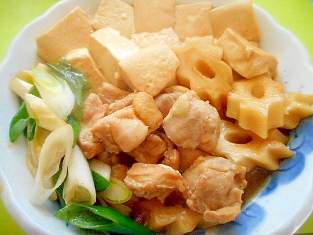 豆腐と鶏肉ちくわぶのすき焼き煮