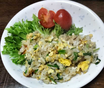 炒飯（ニラ・えのき・レタス・たまご）