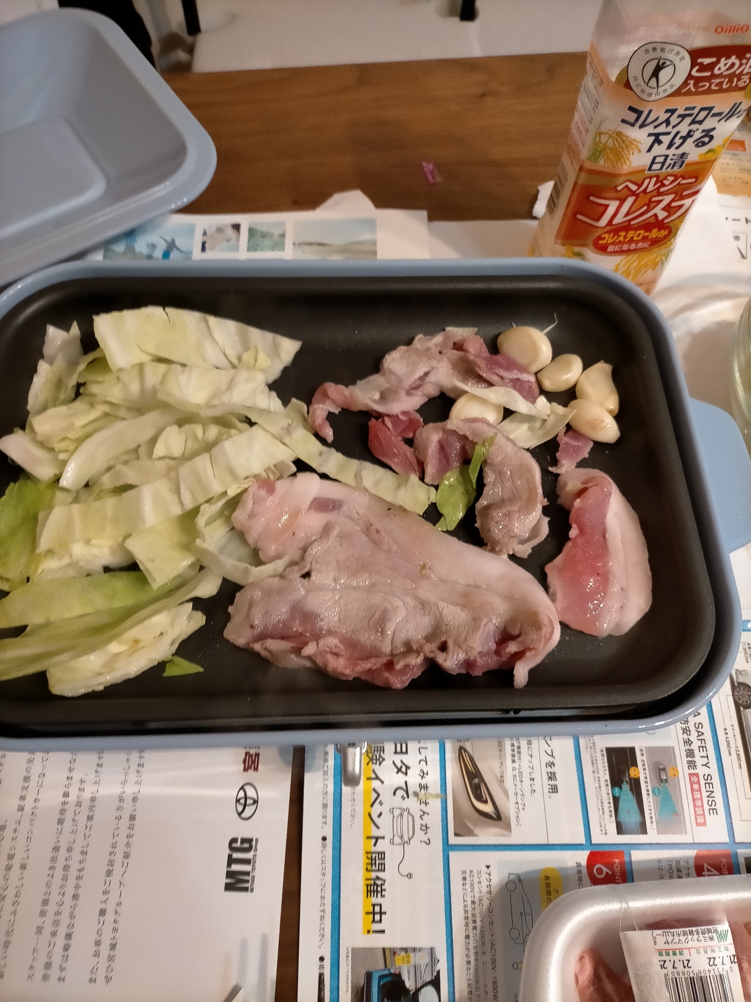 肉の鉄板焼き