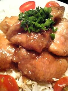 豚もも肉の照り焼き♪