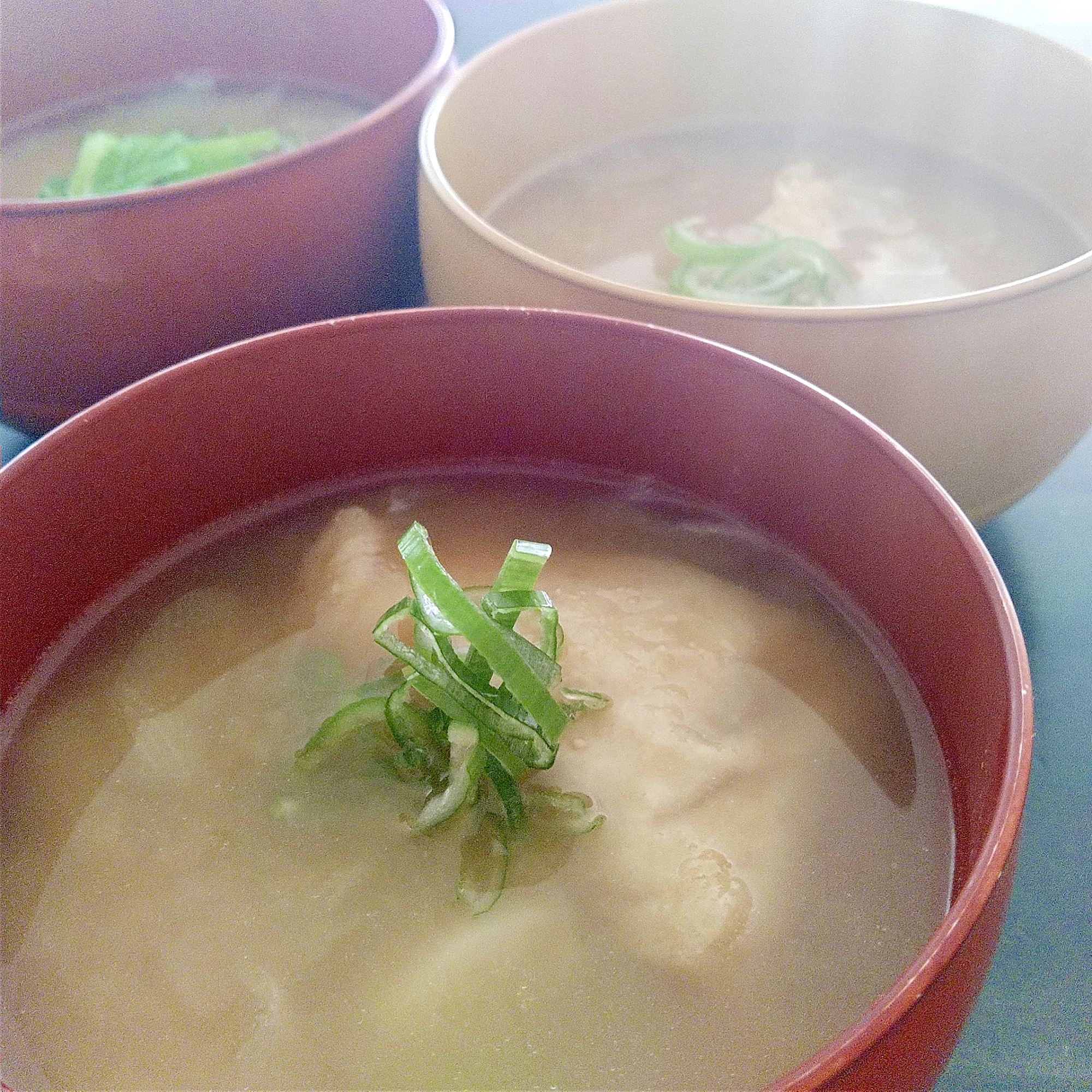 圧力鍋で作る白葱と長芋の味噌汁