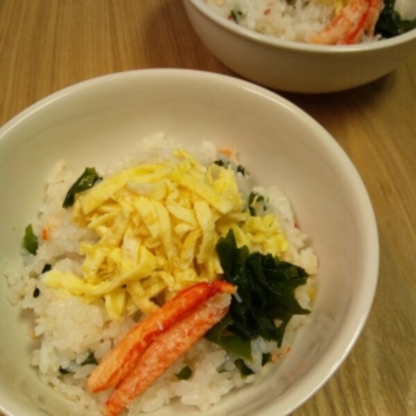 カニとワカメのちらし寿司 磯の香りふんわり レシピ 作り方 By Nini 楽天レシピ カニとワカメのちらし寿司 磯の香りふんわり レシピ 作り方 By Nini 楽天レシピ