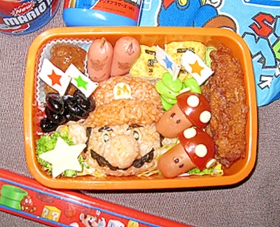 キャラ弁★息子大喜びのマリオ弁当（マリオ）