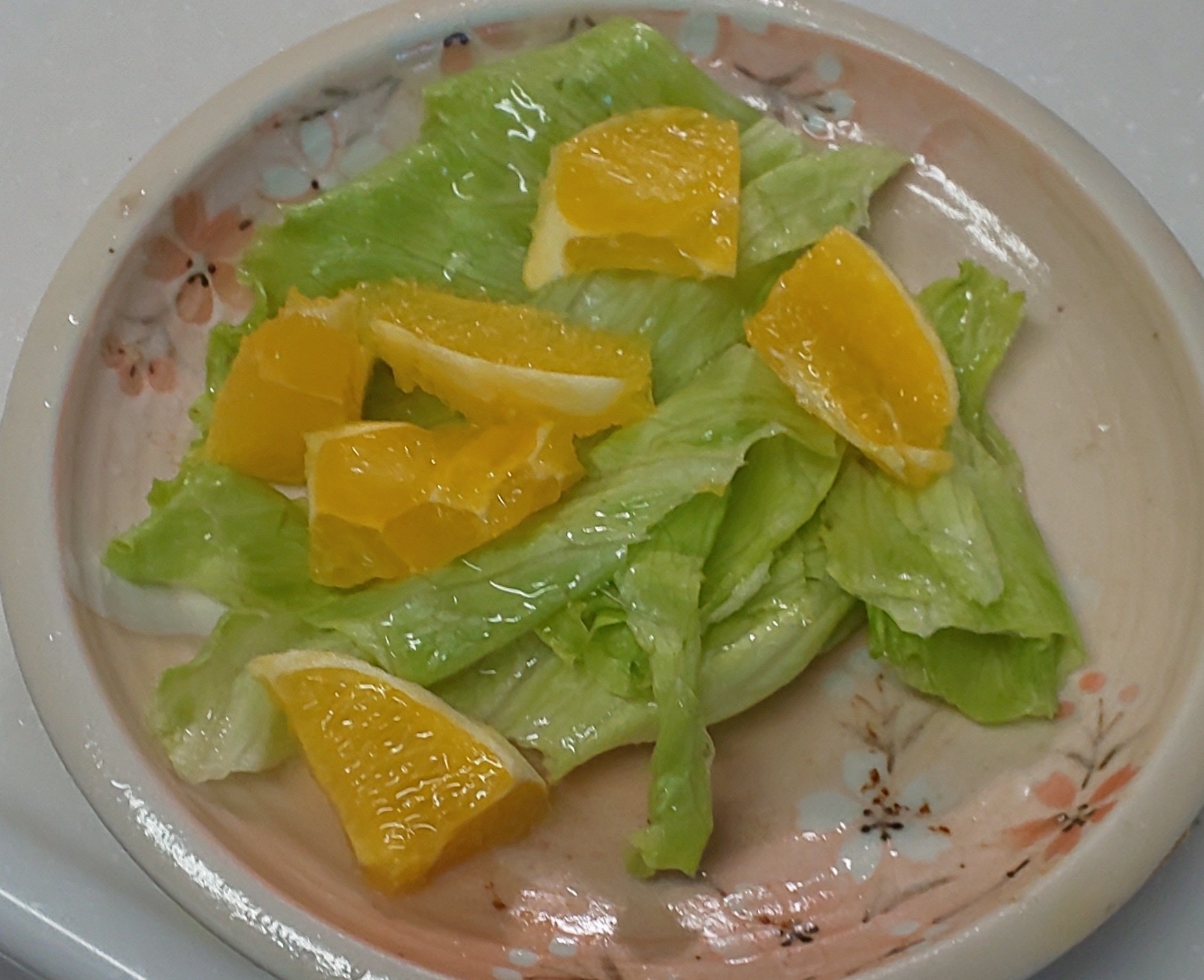 レタス☆オレンジの甘酢サラダ(#^.^#)