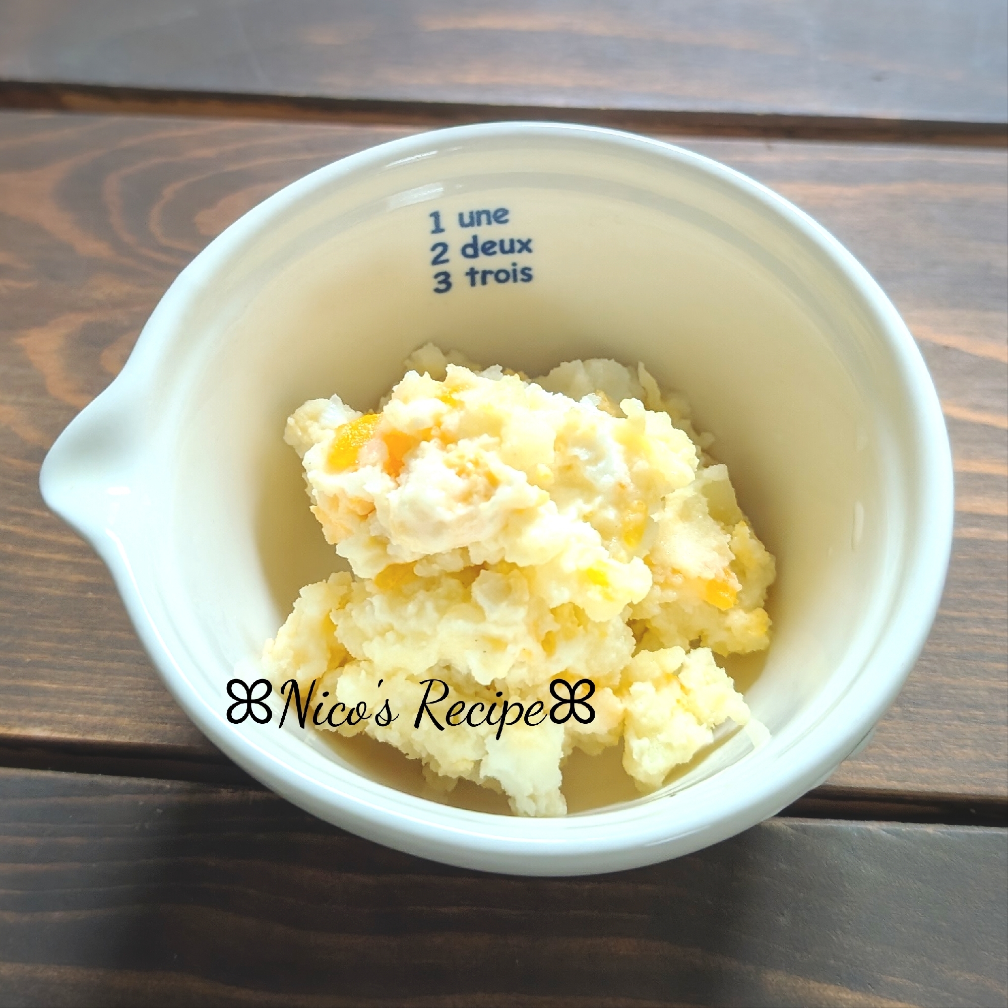 じゃがいもと卵のクリームチーズサラダ