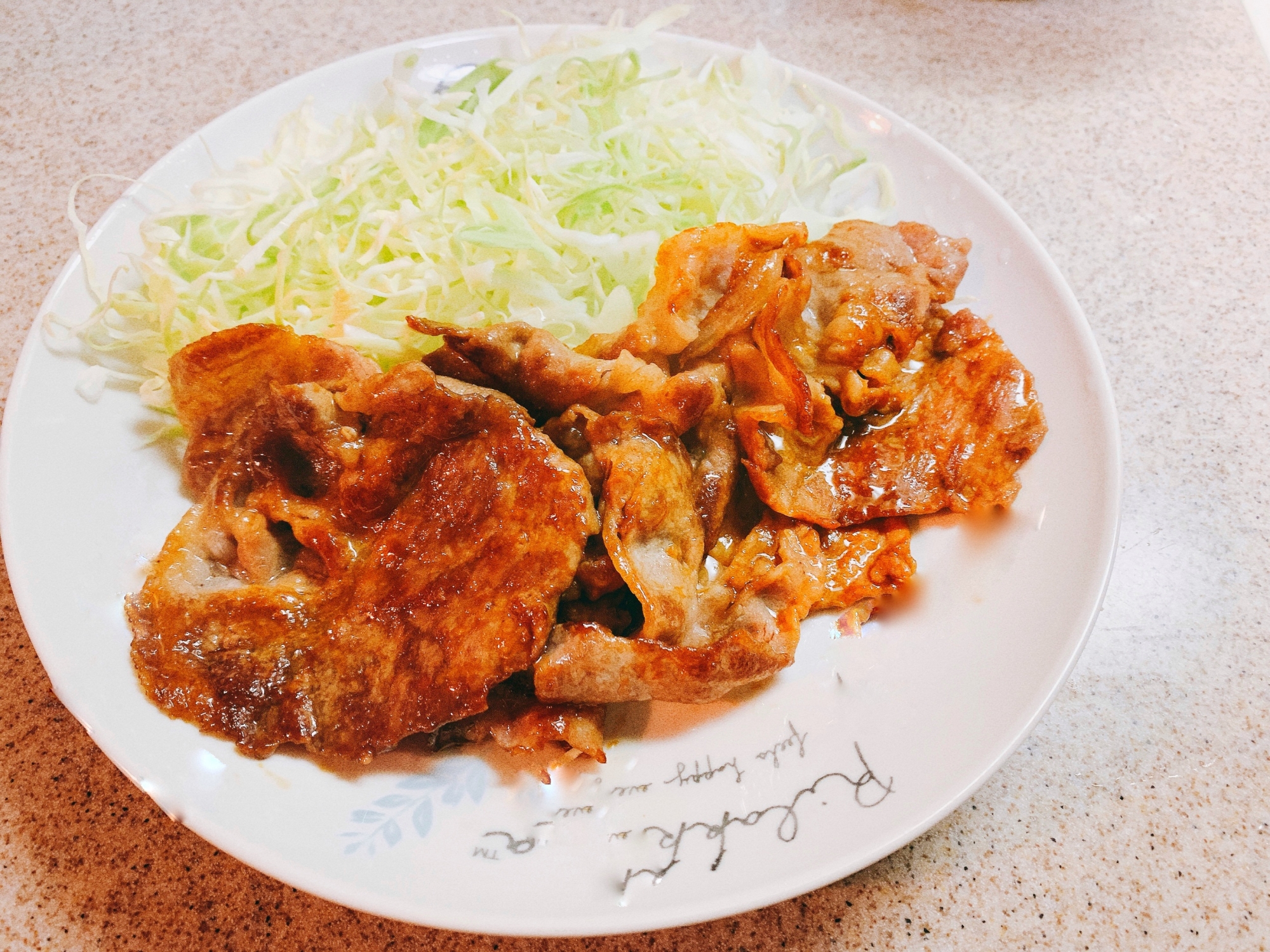 いも豚肉のサッパリわさび醤油定食