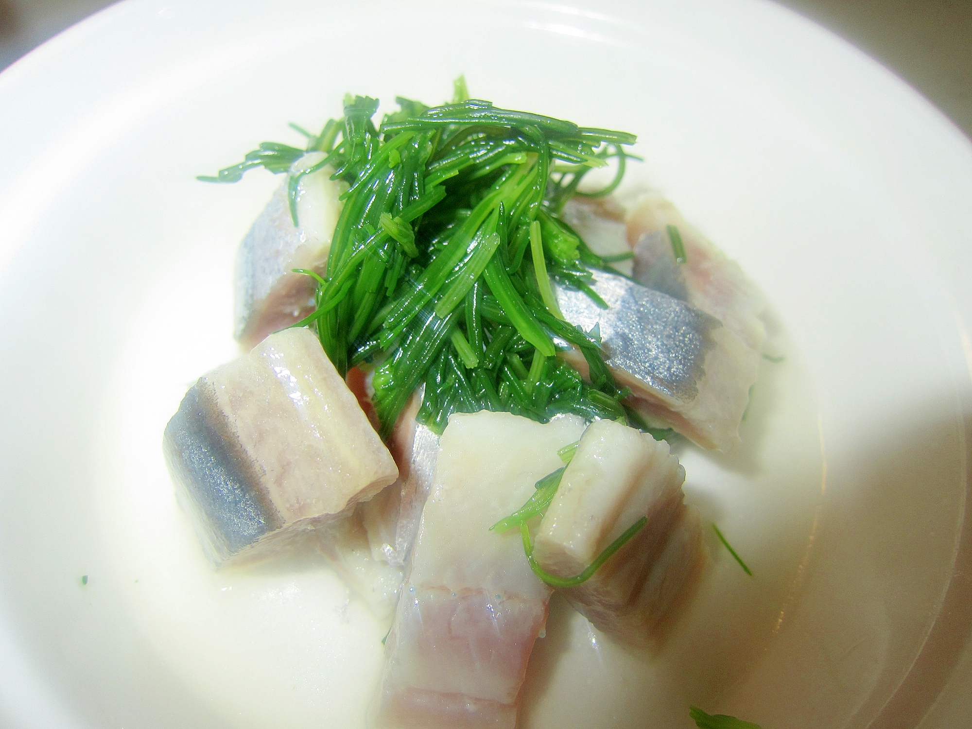 おかひじきの秋刀魚サラダグリル